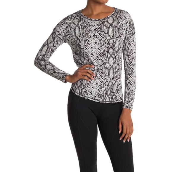 New Good American Snake Print Crisscross Back Top Size 3/L - Picture 1 of 8